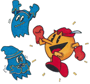 Pac-Man and Vulnerable Ghosts (TurboGrafx-16 version)