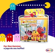 Pac-Man Against Ghosts Hammer promotional image.