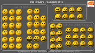 Concept artwork of Pac-Man (facial expressions).