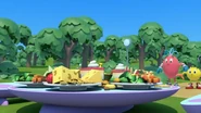 A whole banquet left out in the open? Definitely nothing fishy about that!