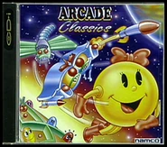 A closer to final pre-release cover; features differences in Ms. Pac-Man's eyes and bow.