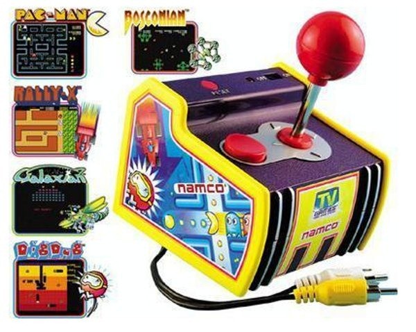 JAKKS Namco Pac-Man 5 in 1 Plug and Play TV Video Game System 2003 Dig Dug Etc. 