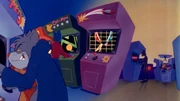 The "Cat-Man" machine in the arcade scene.