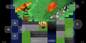 Gobblin's face stretches and warps in a wideways motion, which makes the illusion of it gritting it's teeth while it chomps towards Ms. Pac.