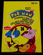 Fleer, Pac-Man Stickers & Rub-Offs (retail box, version 1)