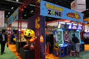 A Pac-Man Zone booth at IAAPA 2013