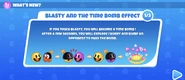 A tutorial on Blasty that appears when first loading a new file on Pac-Man Party Royale.