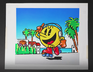 Master painting of the Pac-Man (Famicom) and Pac & Pal promotional artwork