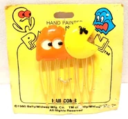 Unknown manufacturer, Pac-Man hand-painted hair comb