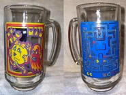 Libbey Glass, Ms. Pac-Man glass (with handle)