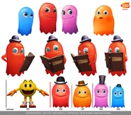 Concept artwork of the Ghosts. Their designs are considerably different than the final game.