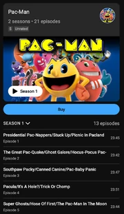 Instance of a listing for the show erroneously depicting Ghostly Adventures stock art.