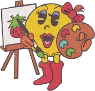 Pac-Man coloring book (sticker artwork)