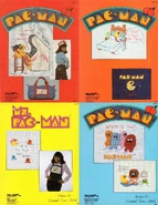 Millcraft, Pac-Man cross-stitch pattern books (#1-4, back covers)