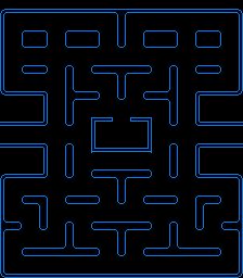 pac man maze blank