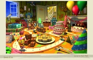 "Layout for Party Table", which is concept art for Celebration Ave.