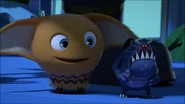 Fuzbitz comforts the tiny gargoyle