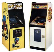 US Pac-Man and JP Puckman arcade machines.