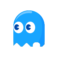 pacman ghosts blue