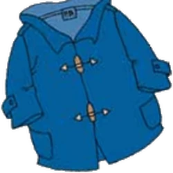 Blue paddington coat Clearance