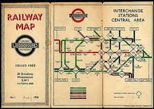  Vintage Tube Map of Central London