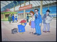 Mr Brown meeting Paddington in the intro