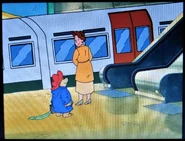 Paddington with the woman