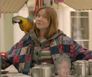 Miss Kitts and Feathers at the newsstand