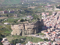 Vista dall'alto e posizione geografica di Corleone.