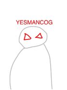 Art of yesmancog. (his avatar is the default, but with red eyes, Chrome's version)