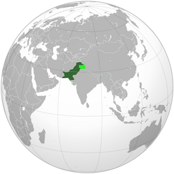 Location of Pakistan