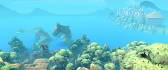 Serpent Beach and old Frog Isle cameos
