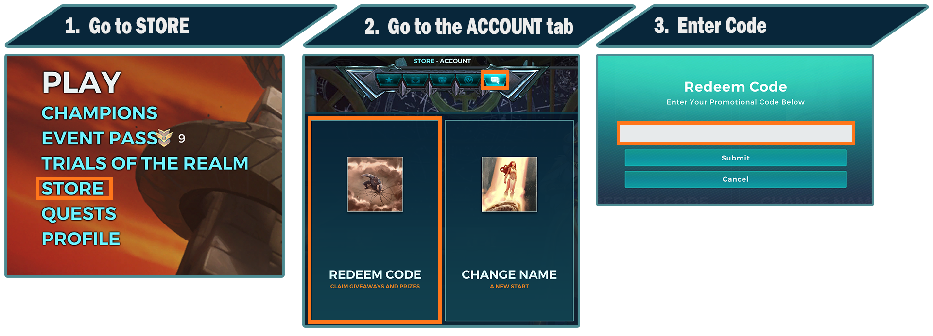 Redeem code