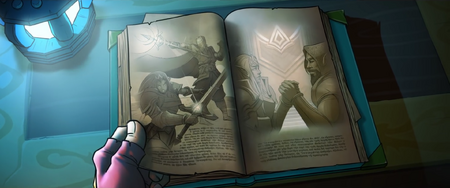 One of the pages shows Valera and Karne at times of the former Paladins