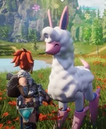 Melpaca2.png (555 KB) A player petting a Melpaca