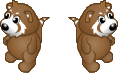 Two sprite assets of a default panda.