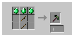 emerald pickaxe minecraft