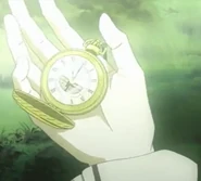 Oz clicks the pocket watch for the first time