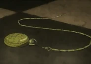 The pocket watch fell on the floor