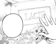 Lacie's name on the tombstone