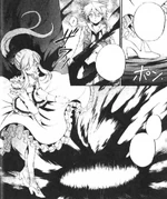 Sharon using Equus' powers.
