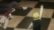 Alice & Oz chasing at the pocket watch on the floor