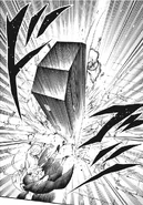 Jeanne using the case as a weapon