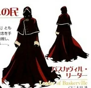 Xai's full-body anime render in his Baskerville robes