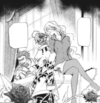 Victoria feeding on a human's life force.