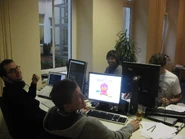 Some of Panfu's developers in February 2008.