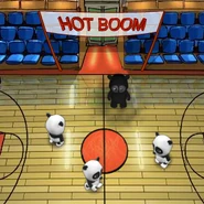 Pandas playing Hot Boom.