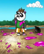 Max exploding a hoop at the Lake