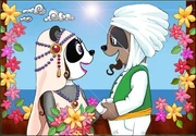Kamaria and Farid at the wedding