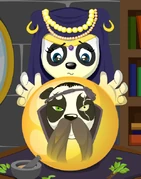 Kamaria seeing Krucio in the crystal ball